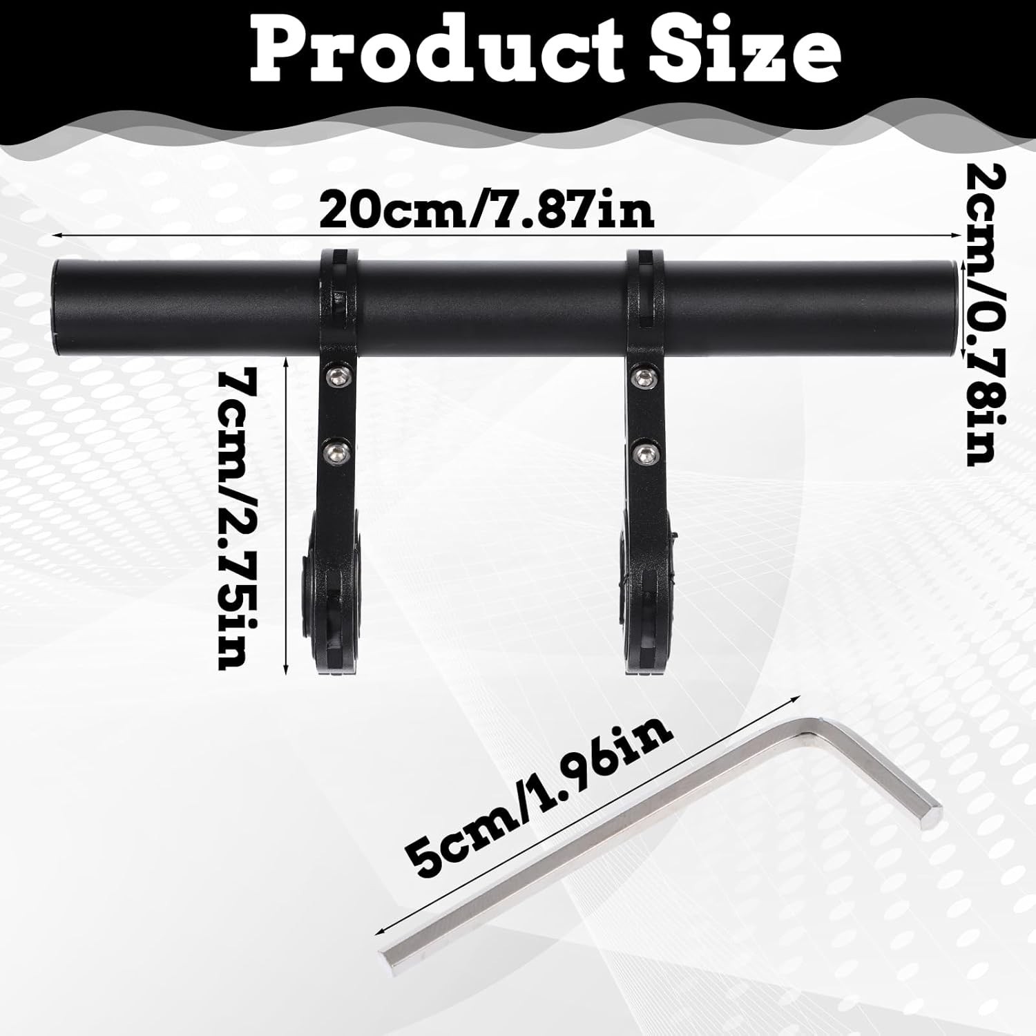 Bike Handlebar Extender, 7.9″ Long Aluminum Alloy Bicycle Cross Bar Extension Mu