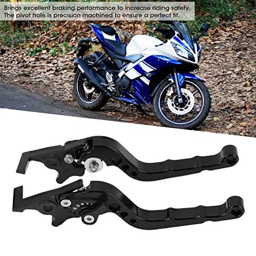2Pcs Front Brake Lever, Universal CNC Aluminum Alloy Motorcycle Clutch Black