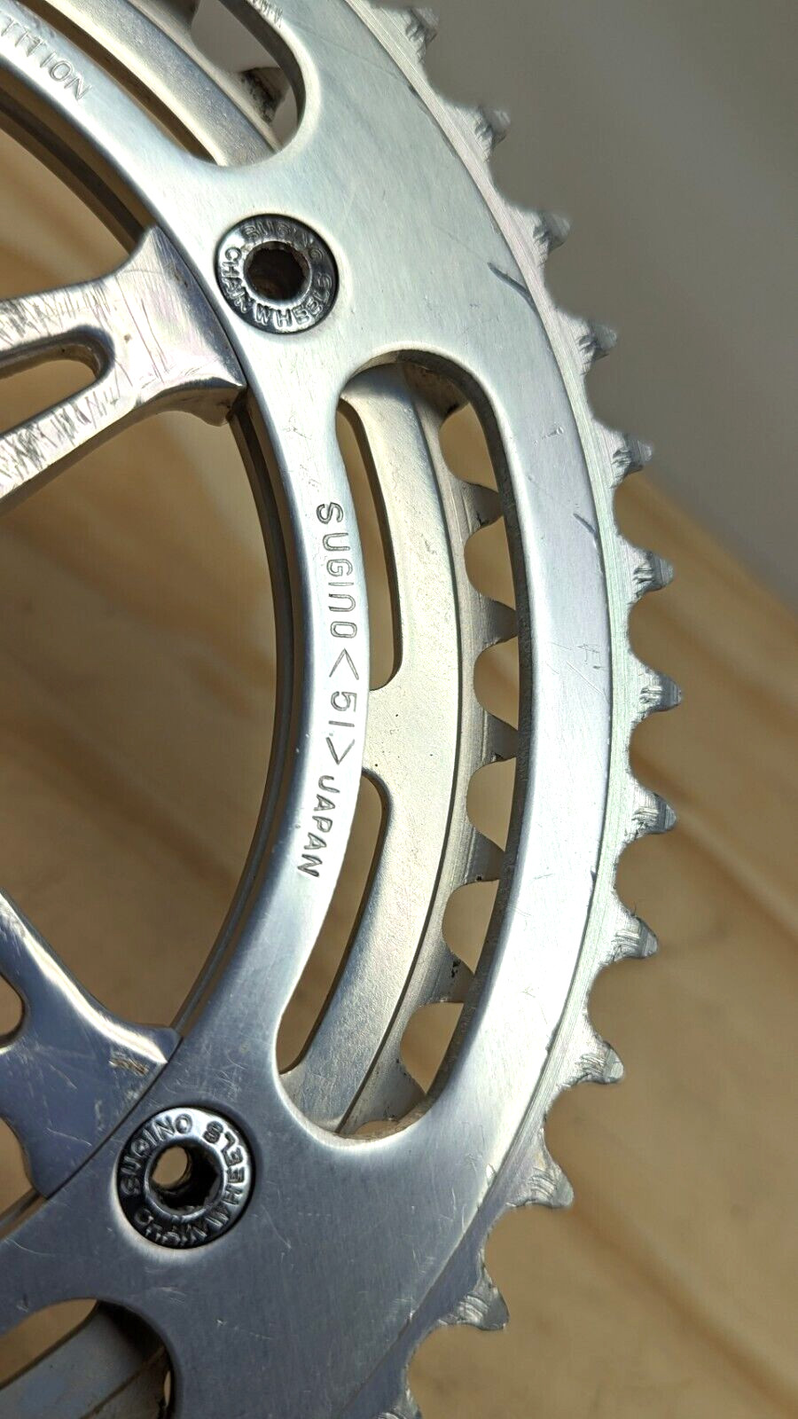 VINTAGE Sugino Mighty Competition Crankset – 171mm – 51/44 Double – Road