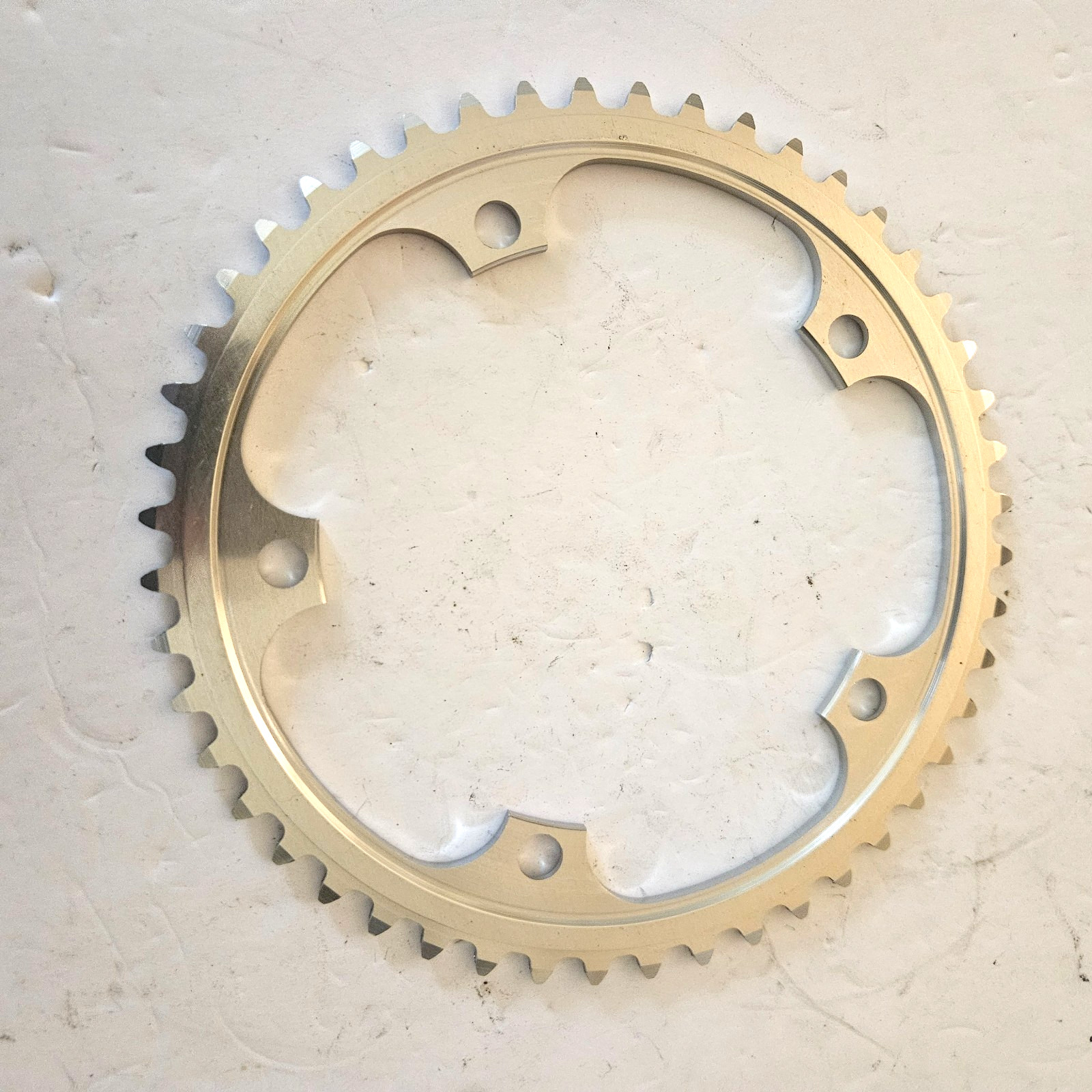 NOS Sugino 75 Track Chainring 144BCD, 48t, 1/8″, Silver
