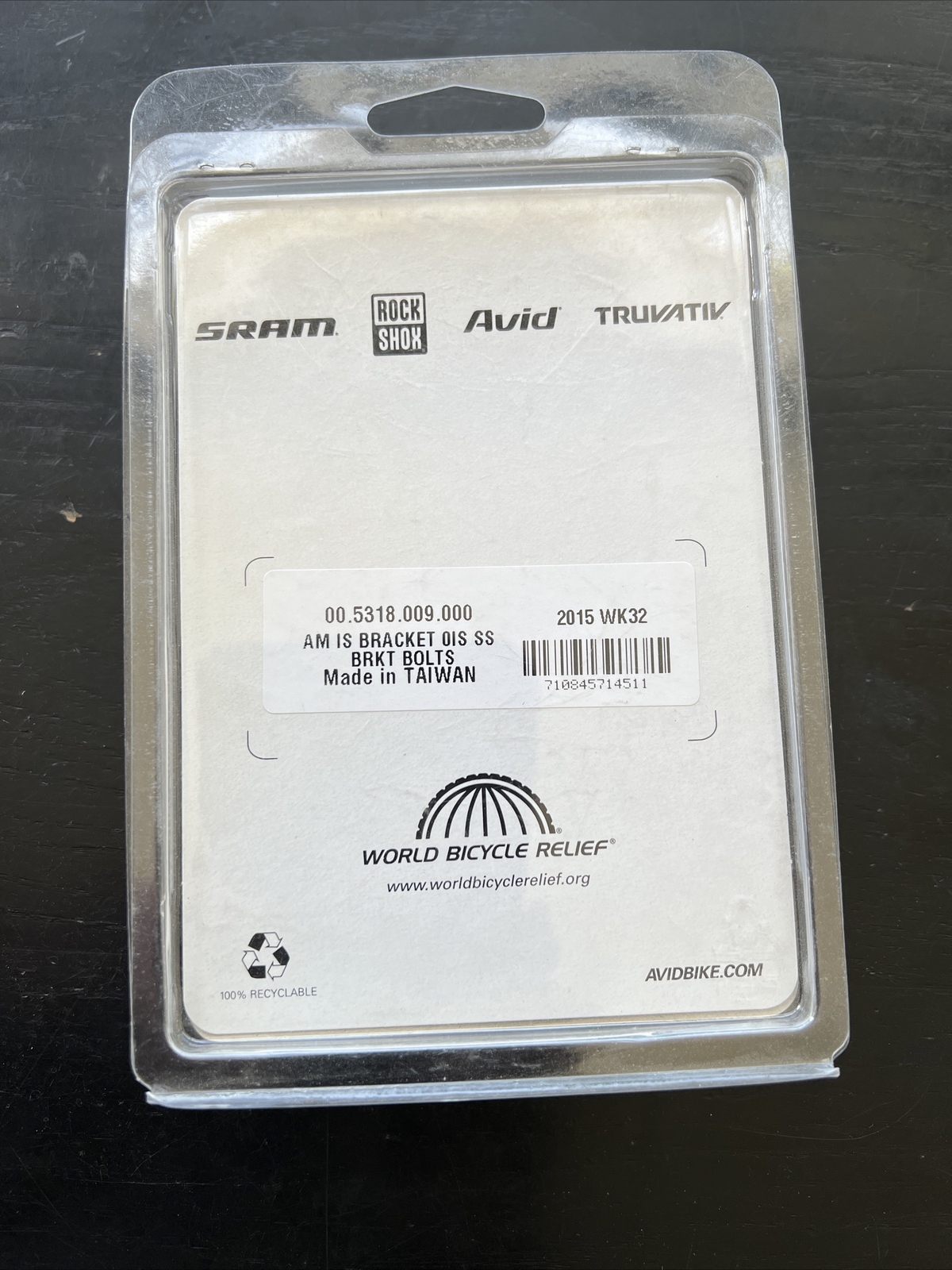 SRAM Avid Post Bracket 20P SS Adapter for CPS & Standard Bollts 0mm IS