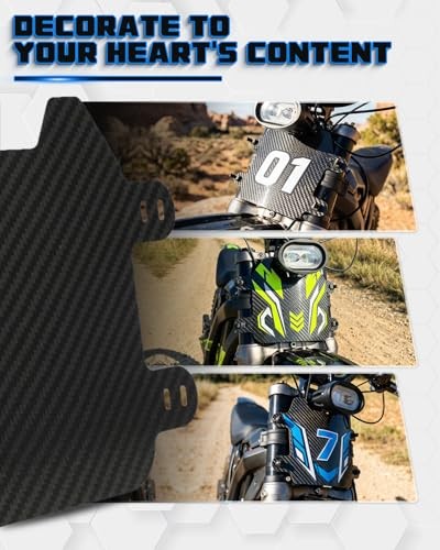 NACORE Real Carbon Fiber DH Number Plate for Tutti Soleil01, Sur Ron License