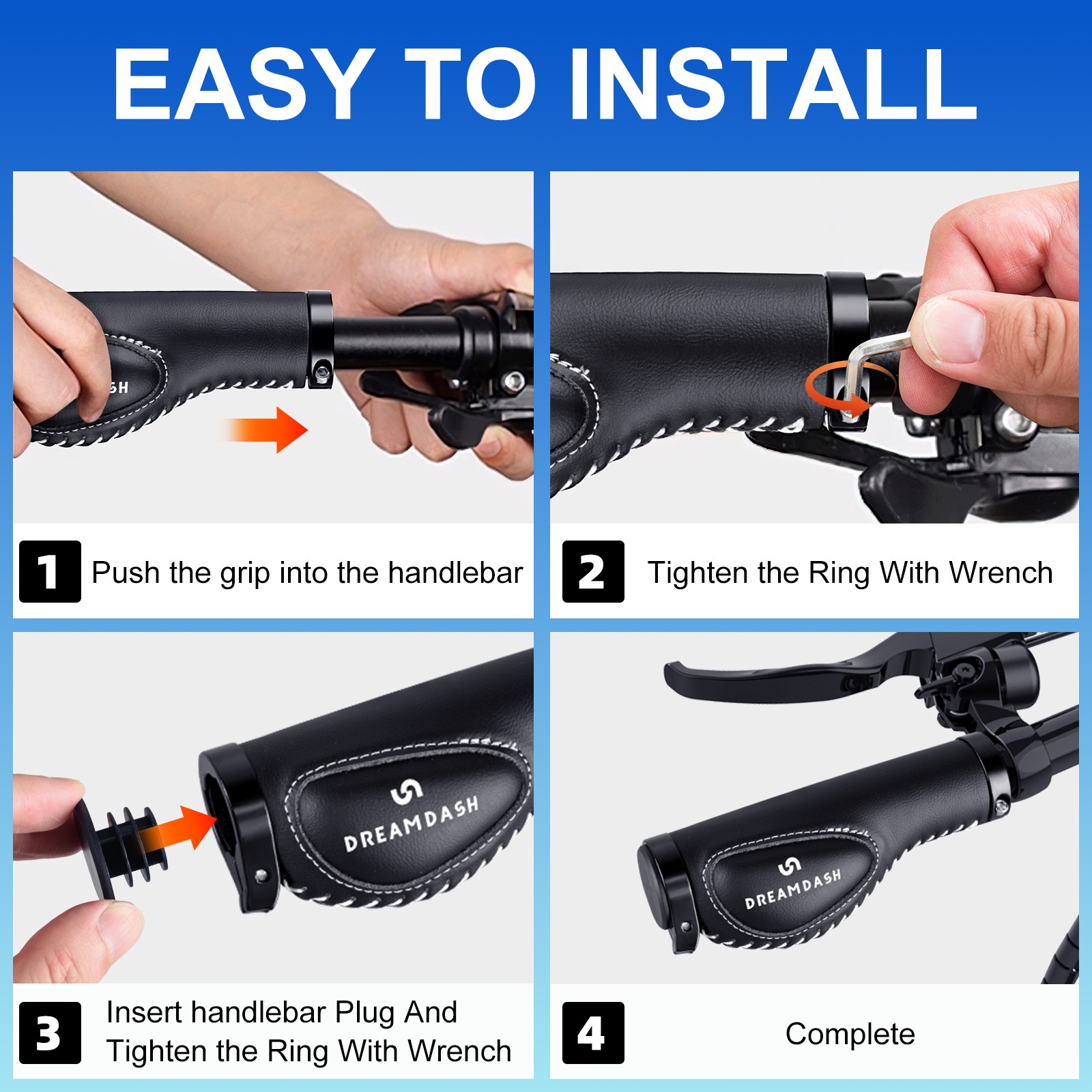 A Pair Cycling Handle Bar Grips Bicycle Handlebar Bike Handlebars Grip Black