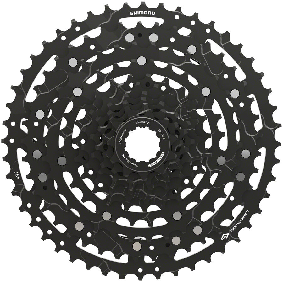 Shimano CUES CS-LG300-10 Cassette – 10-Speed, 11-48t, LINKGLIDE, Black