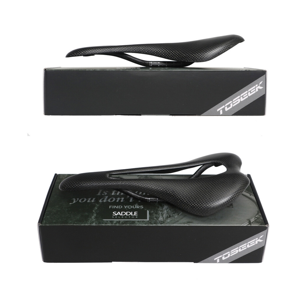 TOSEEK Full Carbon MTB Road Bike Saddle Comfort Big Hollow Racing Seat Cushion