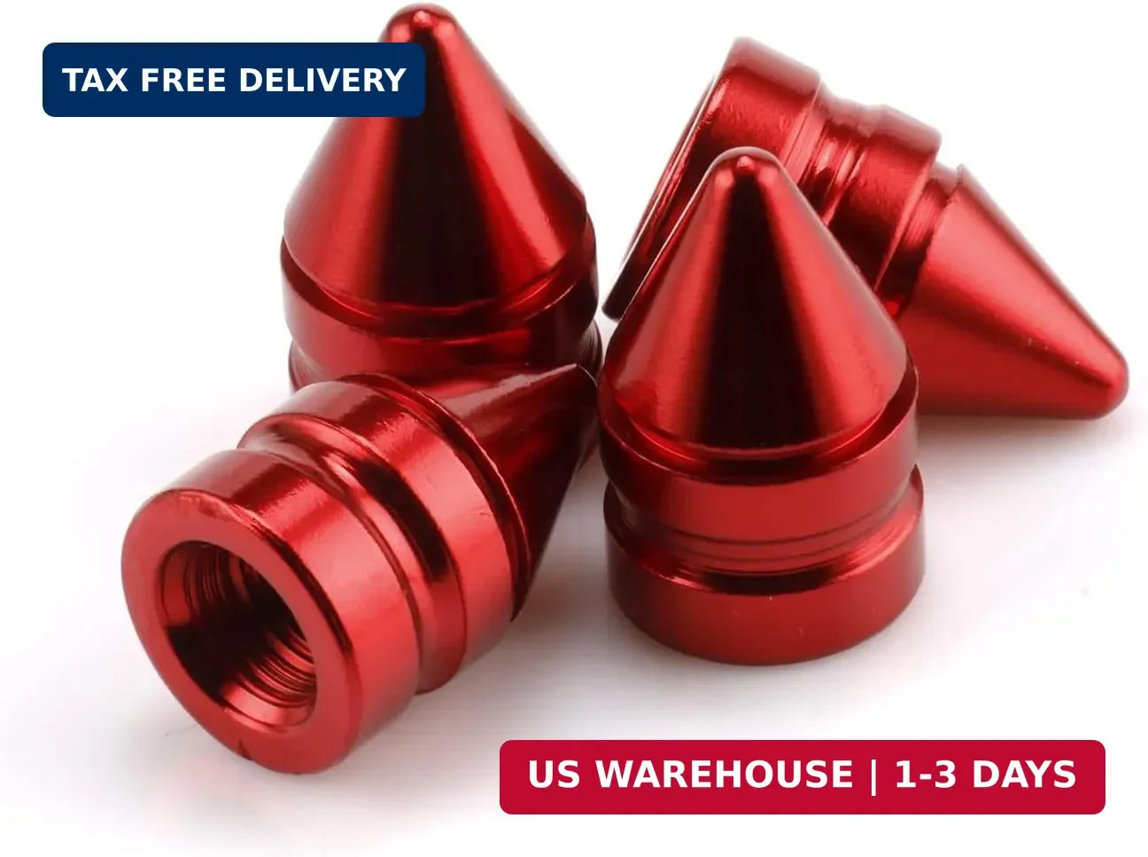 SINGARO Car Tire Valve Caps, 4 Pieces of Universal Aluminum Alloy Tire Trim Acce
