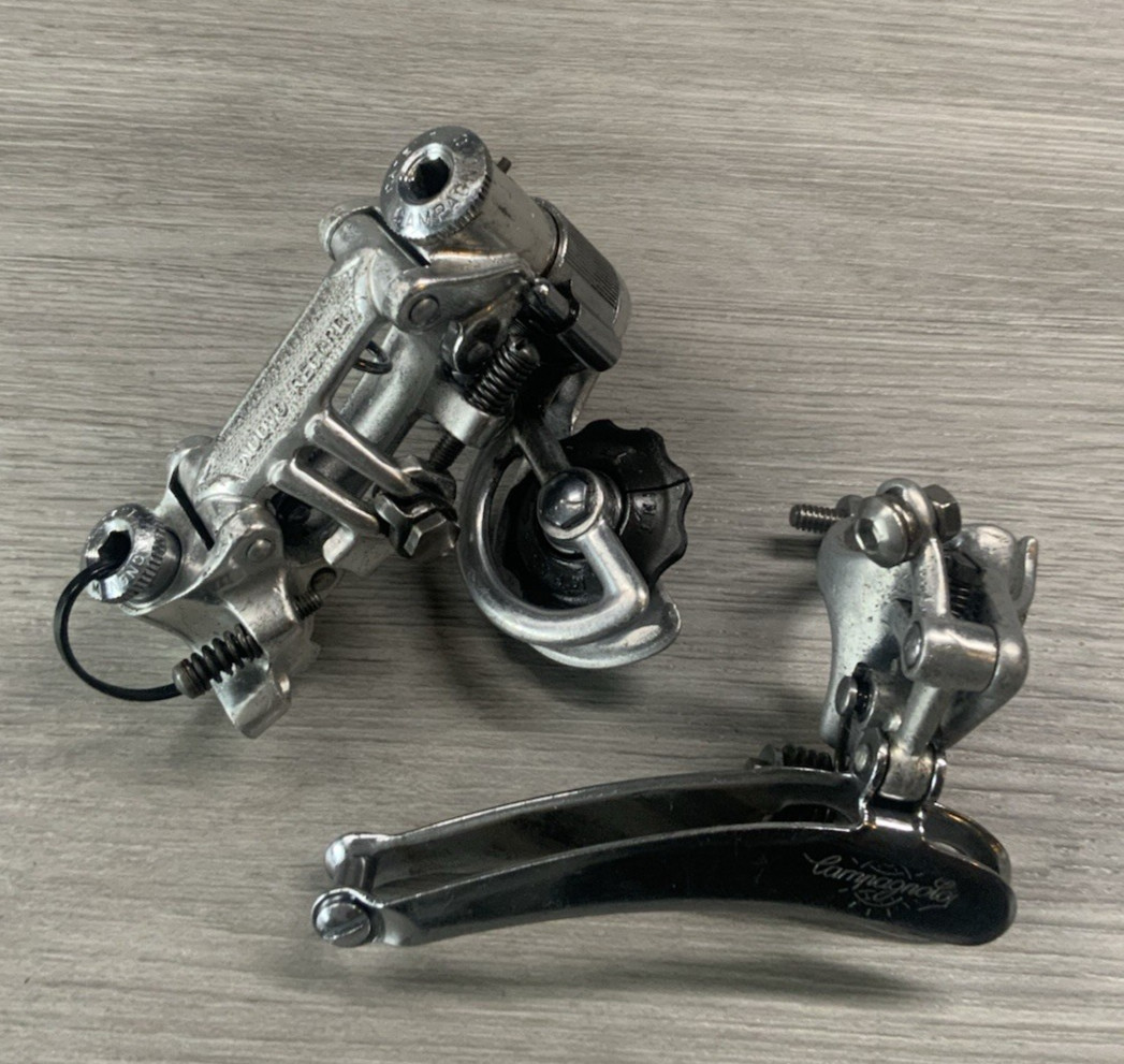 CAMPAGNOLO NUOVO RECORD DERAILLEUR SET SHORT CAGE PATENT 1ST GEN CLAMP 28.6 MM