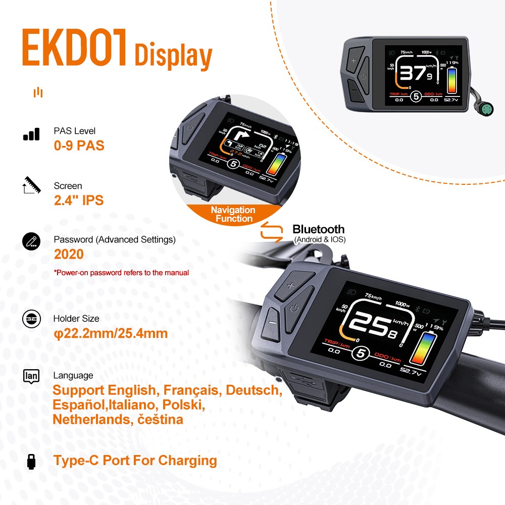 Display CAN BUS Protocol For Bafang Mid Motor BBS01 BBS02 BBSHD Speedometer
