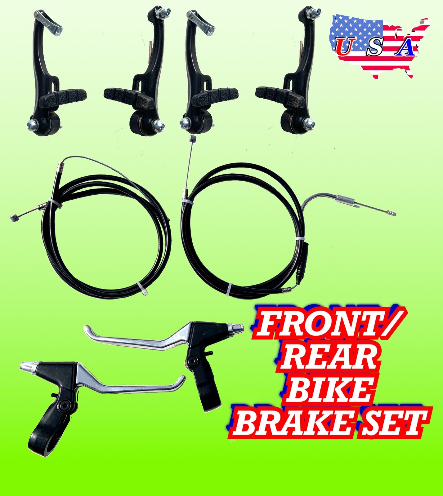 Aluminum V Brake Levers Cables Caliper Set For Mountain Bike Road Bike MTB BMX