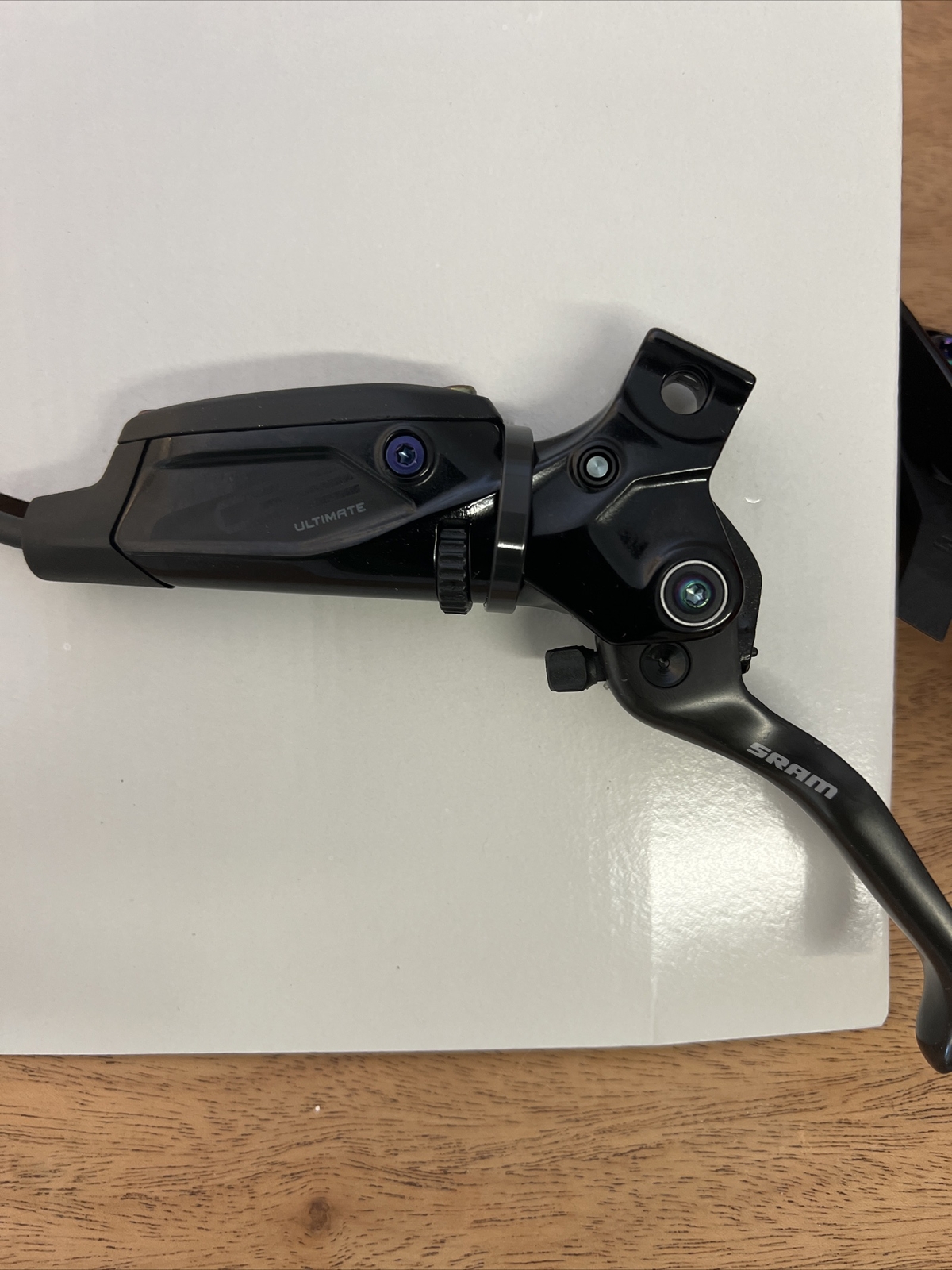 SRAM G2 Ultimate Disc Brake & Lever Gloss Black with Rainbow Hardware Front