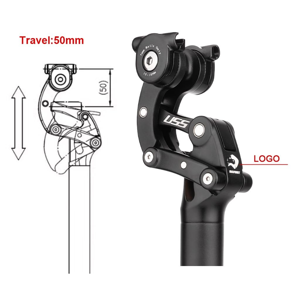 Bibike Safort Suspension Seatpost 6 Different Diameters Available