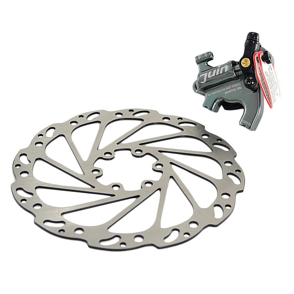 JUIN TECH F1 Hydraulic Flat mount Road CX Disc Brake set 160mm w/ Rotor ,Gray