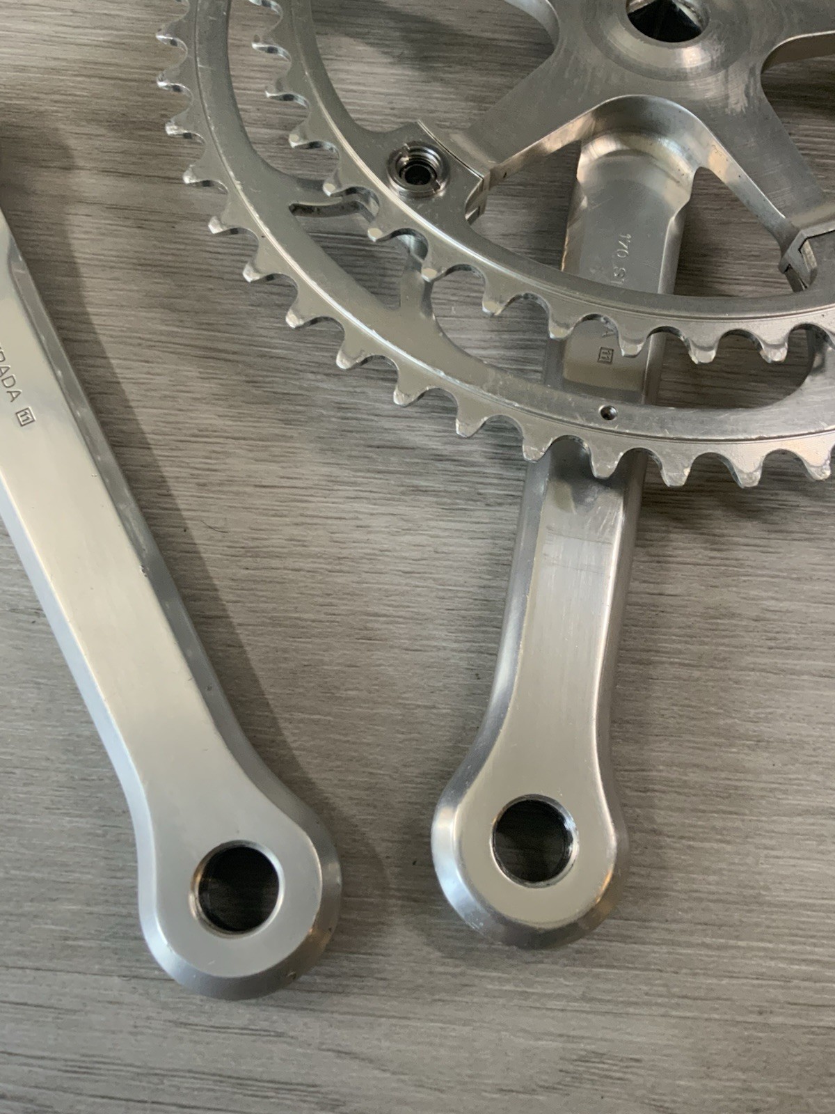 CAMPAGNOLO SUPER RECORD CRANKSET DOUBLE 52-42 TOOTH 170 MM ARMS RECORD CAPS