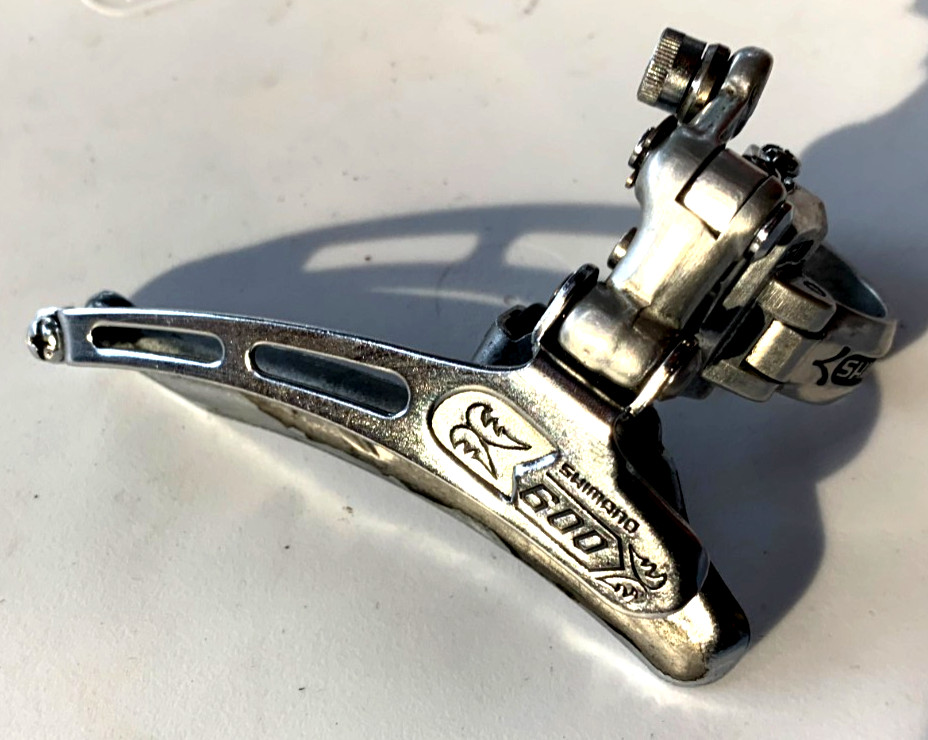 Vintage SHIMANO 600 Arabesque Double Front Derailleur 28.6 Clamp On Japan