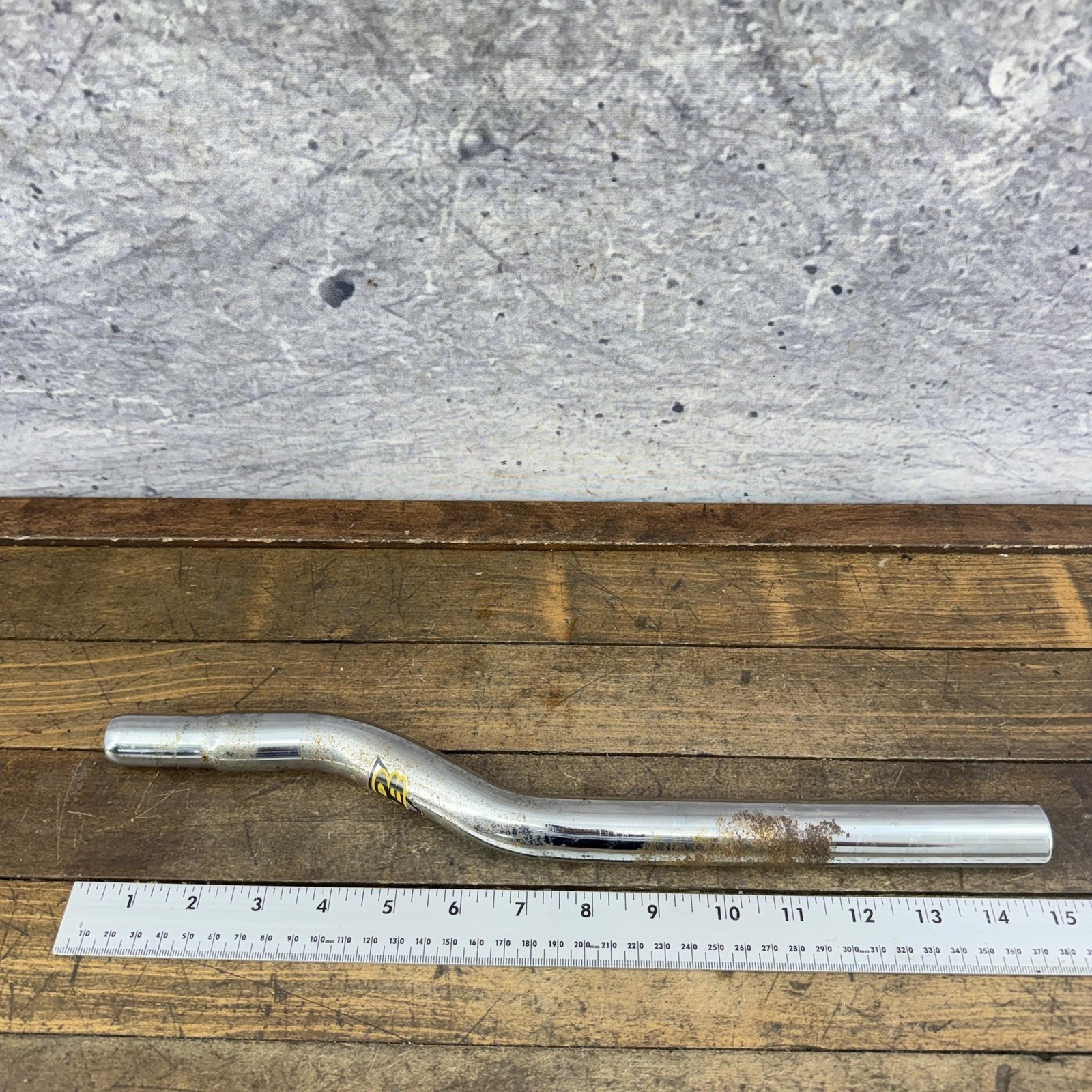 Vintage Diamond Back BMX Seatpost 25.4mm Drain Pipe Chrome 15in Old School BMX