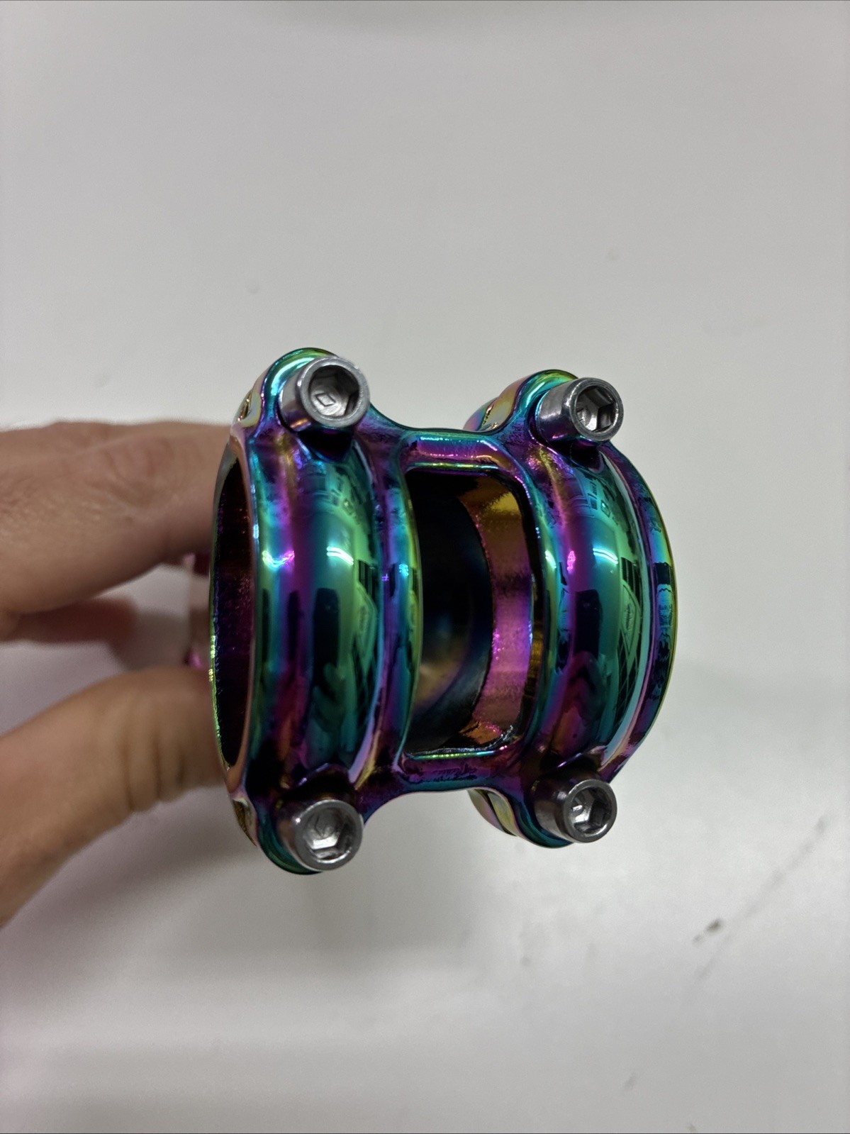 Anodized oil slick stem 90 mm 1 1/8 inch 31.8 +/-6 degree road mountain bike