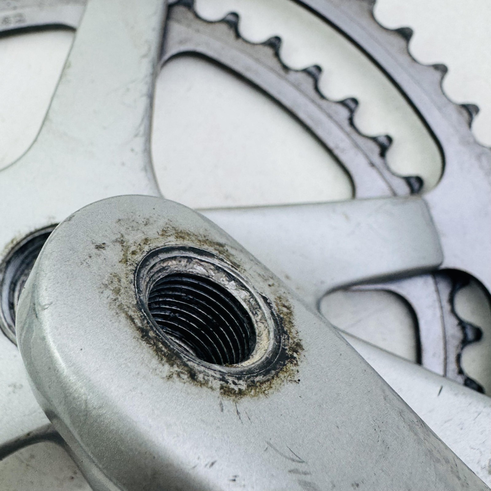 Vintage SR EDGE Double Crankset Road Bike170mm 52/42T Silver Japan A22