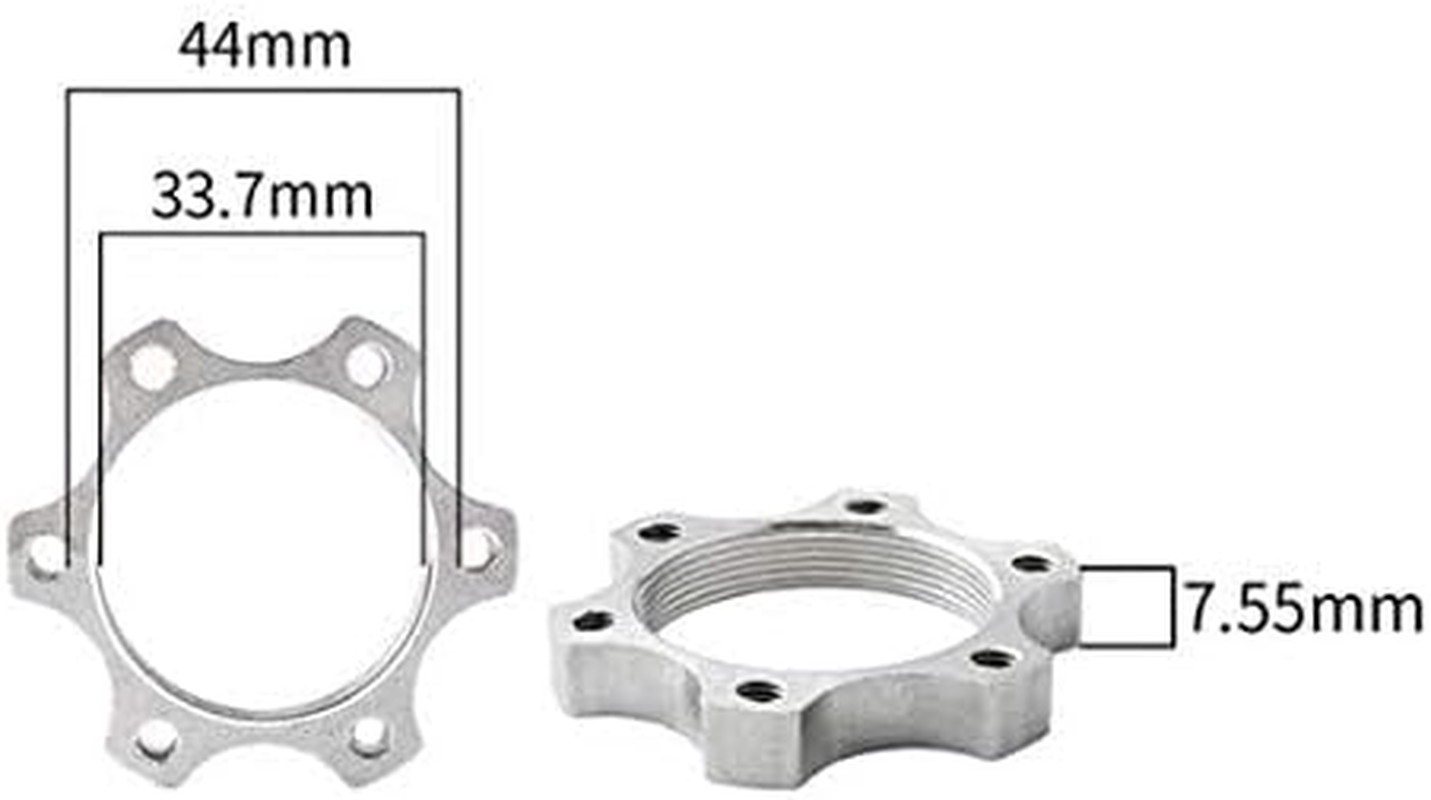Bicycle Bike Freewheel Threaded Hubs Disk Disc Brake Rotor 6 Bolt Flange Adapter