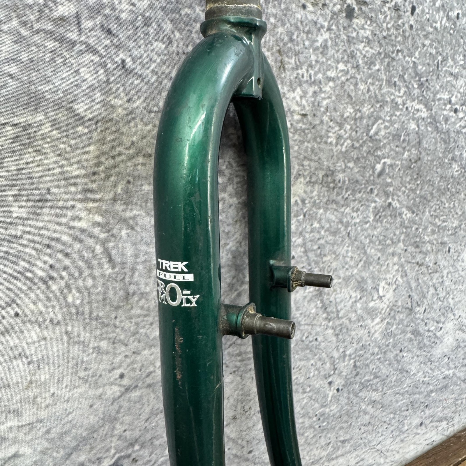 Vintage Trek 26in Fork 1 1/8 Threaded 90s MTB Canti Green Rigid Steel CRMO