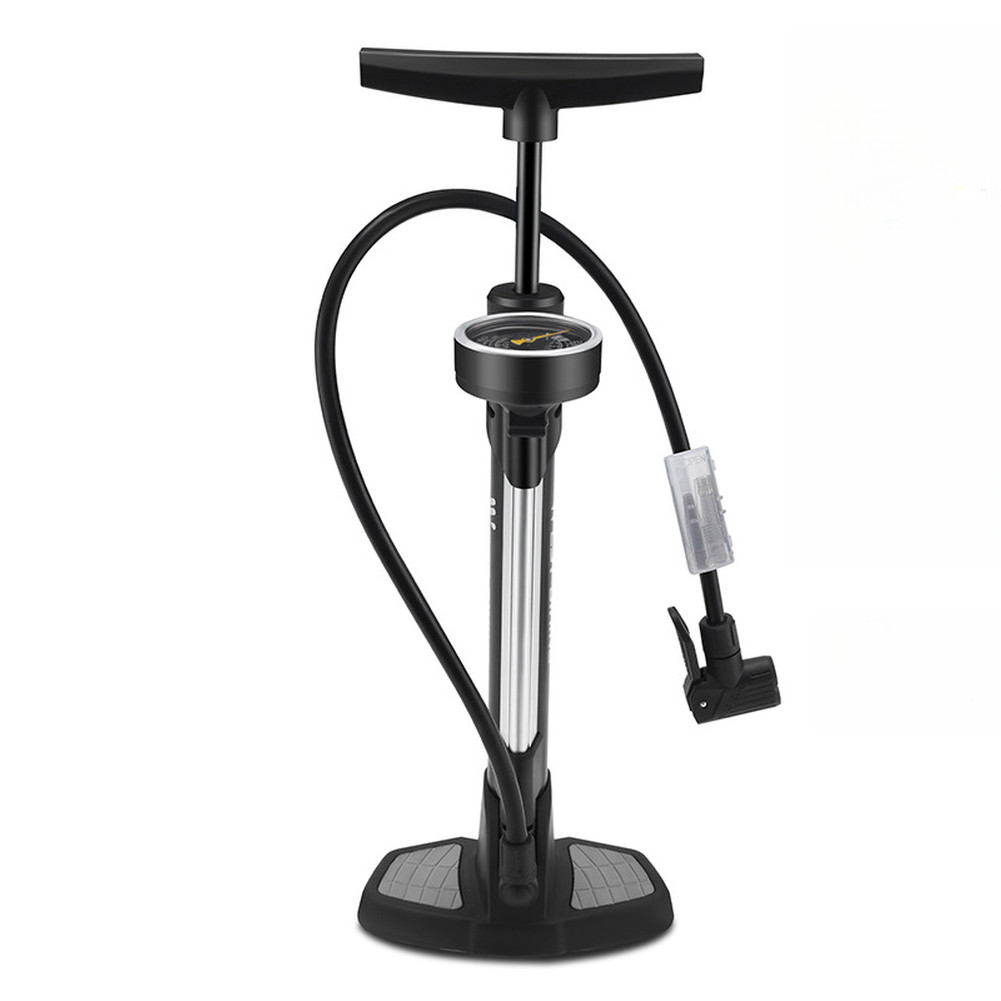 Vertical Mount Bicycle Pump with Extended 180 Degree Rotating Hose 160 PSI