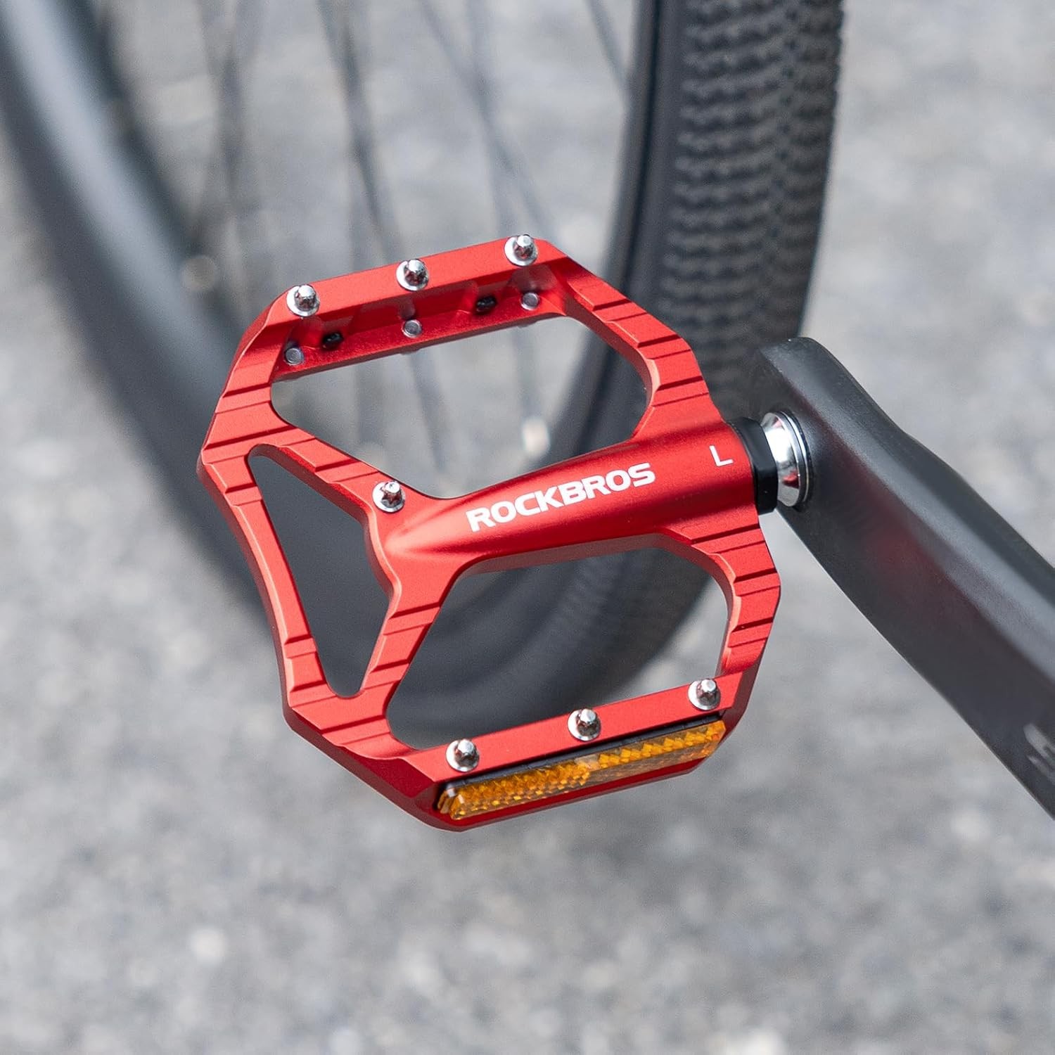 ROCKBROS Mountain Bike Pedals Aluminum 9/16″ Sealed Bearing Lightweight Platform