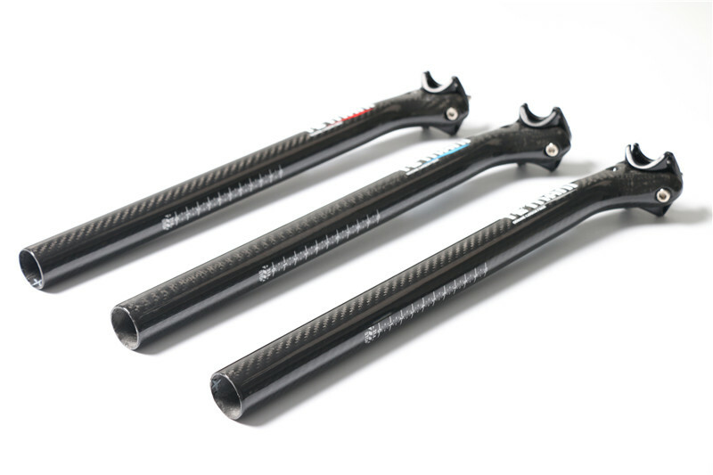 3K Carbon Seatpost Offset Bicycle Saddle Post Tube 25.4/27.2/30.8/31.6mm Gloss
