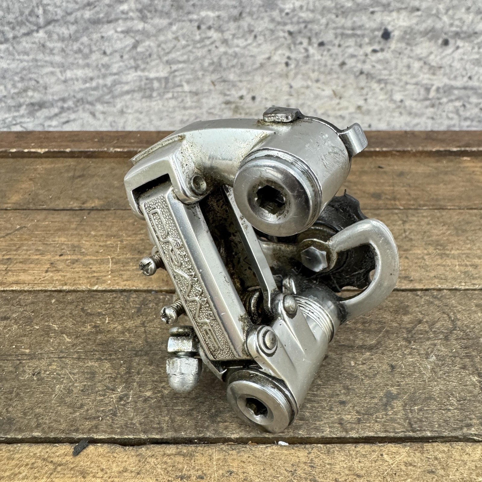 Vintage Shimano Crane Rear Derailleur Short Cage Bolt-On Silver 225g Japan 70s