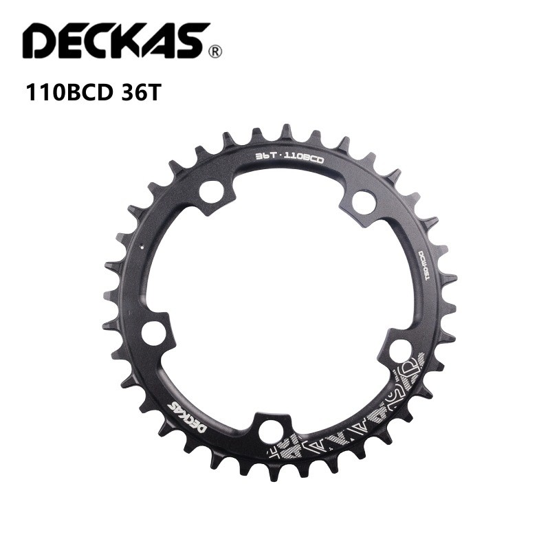 Bicycle Chainring 110BCD 5 Arm Round Single Wide Narrow Chain Wheel 36-54T Black