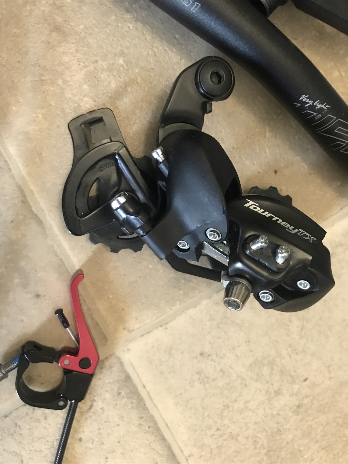 Tmars dropper post, stamp pedals, Shia no tourneytx , mechanical disc brakes lot