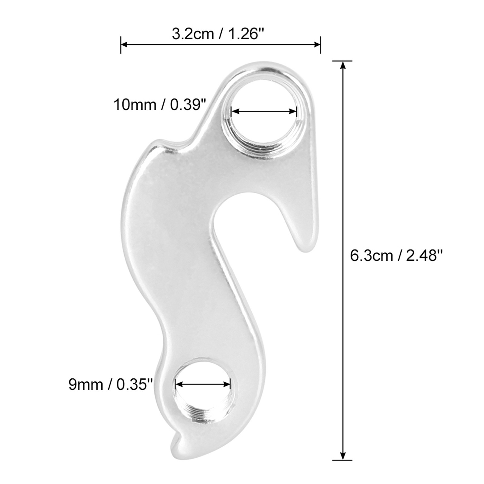 Universal Bicycle Rear Derailleur Hanger Mountain Road Bike Tail Hook Pack of 2