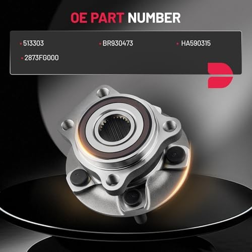 513303 2PCS Front Wheel Bearing and Hub Assembly 5 Lugs Compatible 2PCS 513303