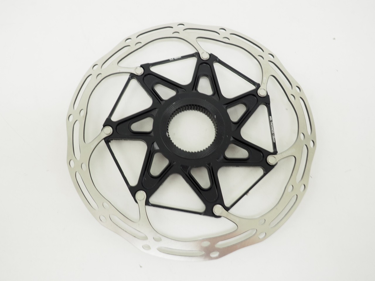 New! SRAM CLX 180mm Bicycle Disc Brake Rotor Centerlock W/O Lockring Silver/BK