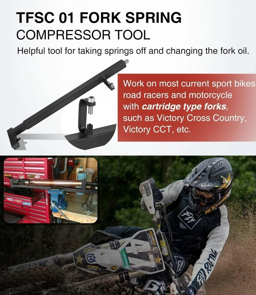 Fork Spring Compressor Tool, Powder Coated, Replace Front Fork Seals and Oil …