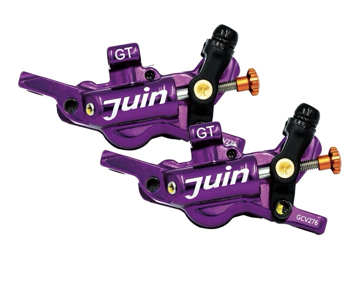 Juin Tech GT-P 4-Piston Hydraulic Disc Brake Caliper F+R, for Road/Cyclocross/TT