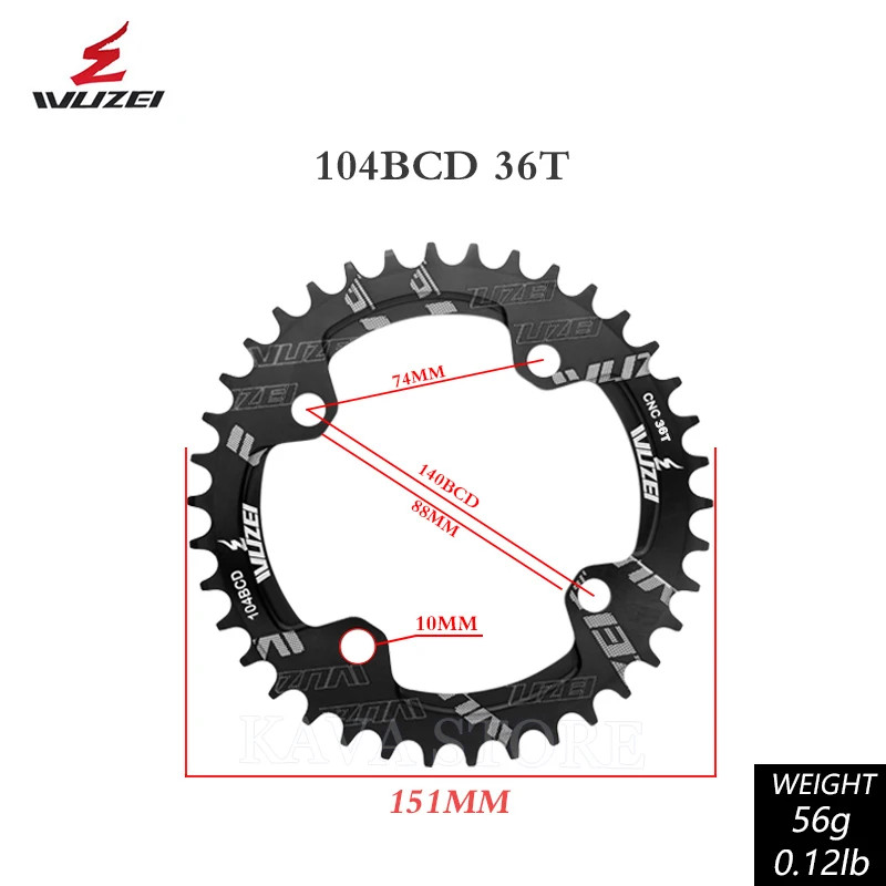 104BCD Narrow Wide MTB Chainring 30T-40T Bicycle Sprocket Chainwheel