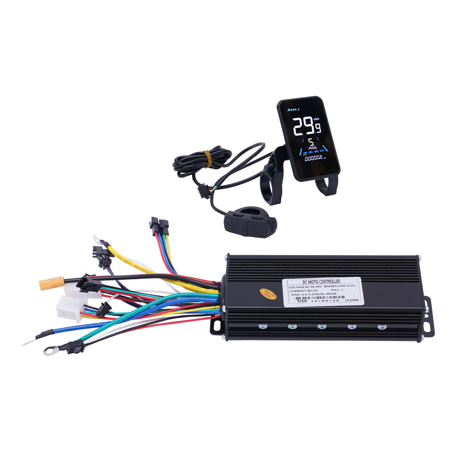 1200W 48V Electric Bicycle eBike Scooter Brushless Controller Kit LCD Display