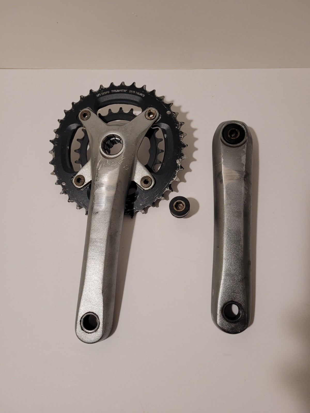Andel TSM1 175mm 2×10 Silver Aluminum Double Crankset ISIS (FAT BIKE)