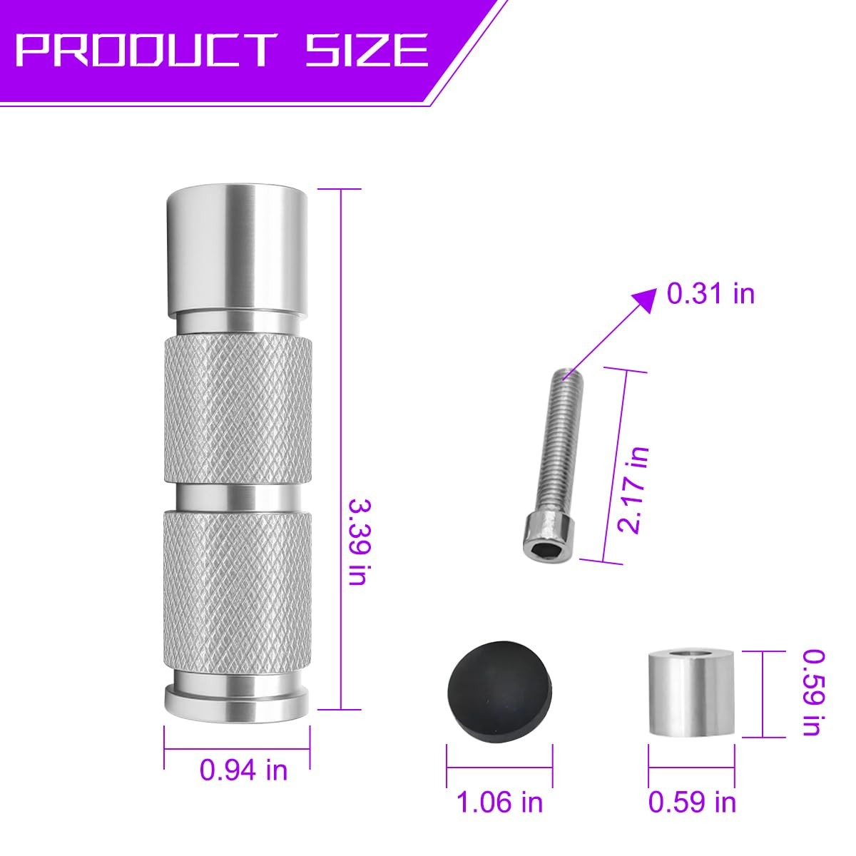 Motorcycle Foot Pegs Aluminum M8 CNC Motorbike Pedals Footrests Motorcycle