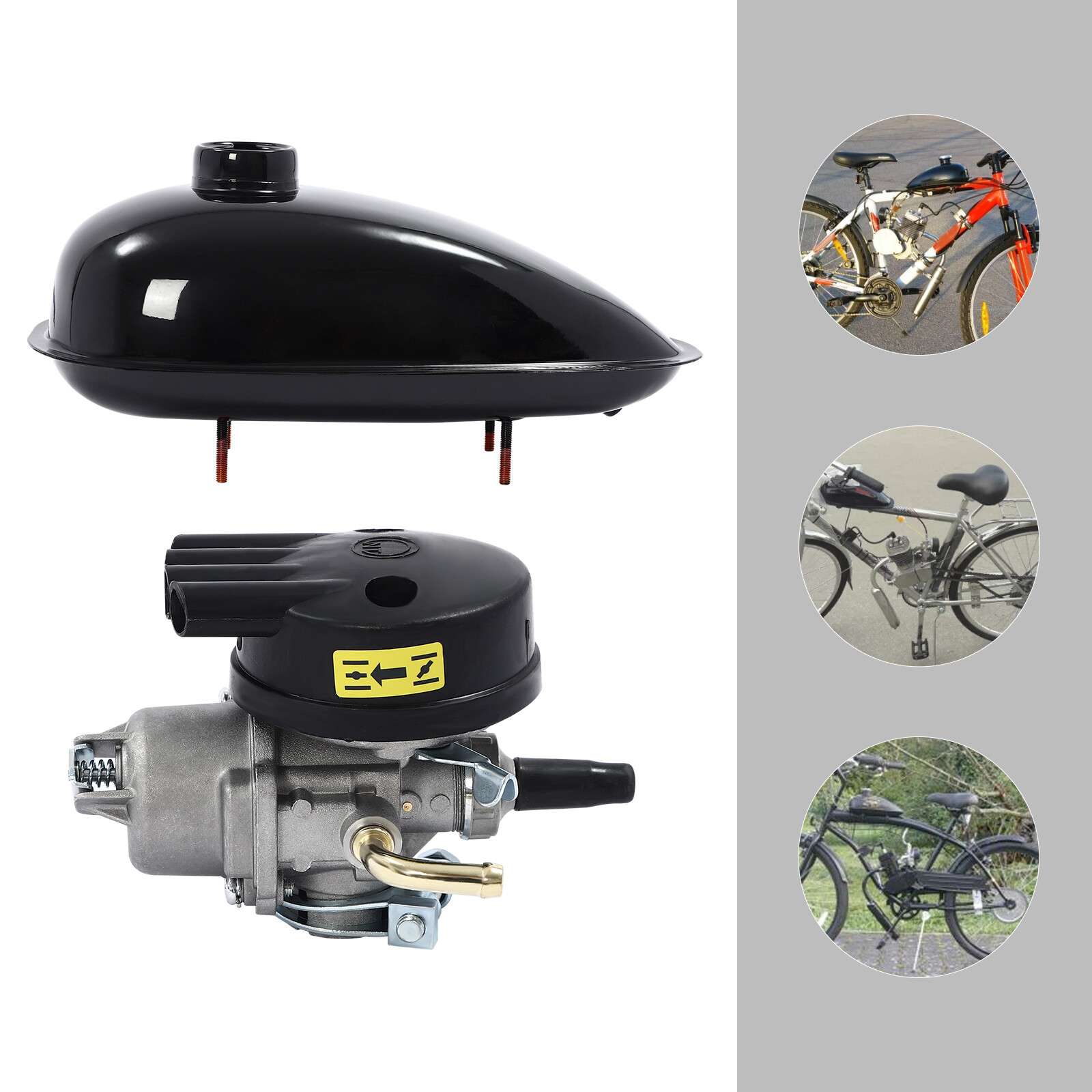 2 Stroke 80cc Petrol Engine Motor Kit Gas Motorized Bicycle Bike Double-cylinder