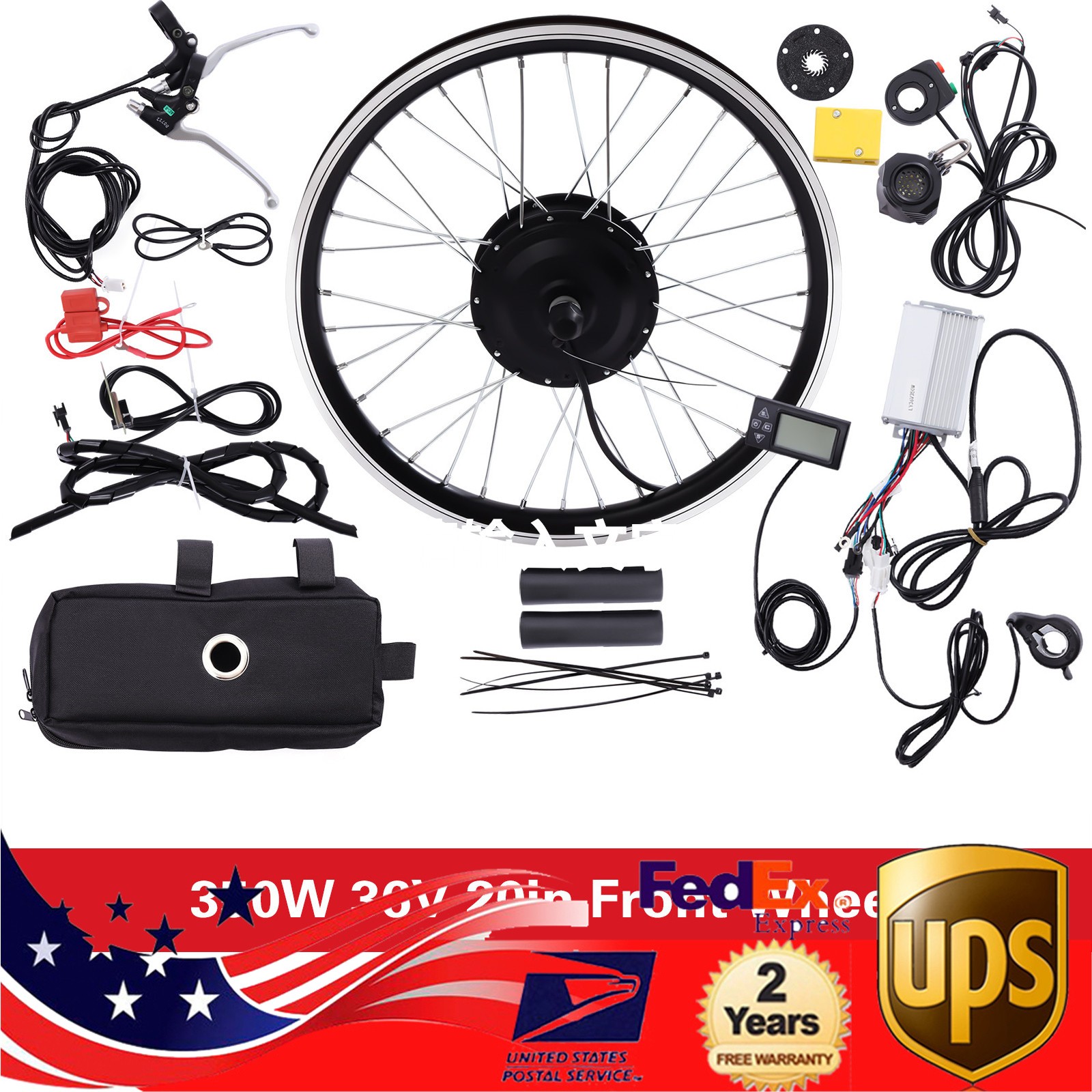 20 Inch 350W E Bike 36V Front Wheel Electric Bicycle Hub Motor Conversion Kit