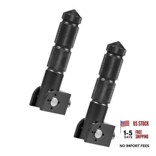 2PCS Motorcycle Foldable Foot Peg, 8mm 90 Degree Electric Bicycle Rear Footpeg