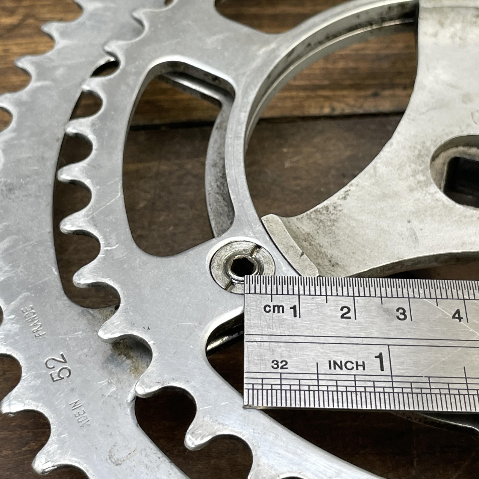 Vintage Specialites TA Professional Crankset 170mm Double 52/42t Caps 3 Arm