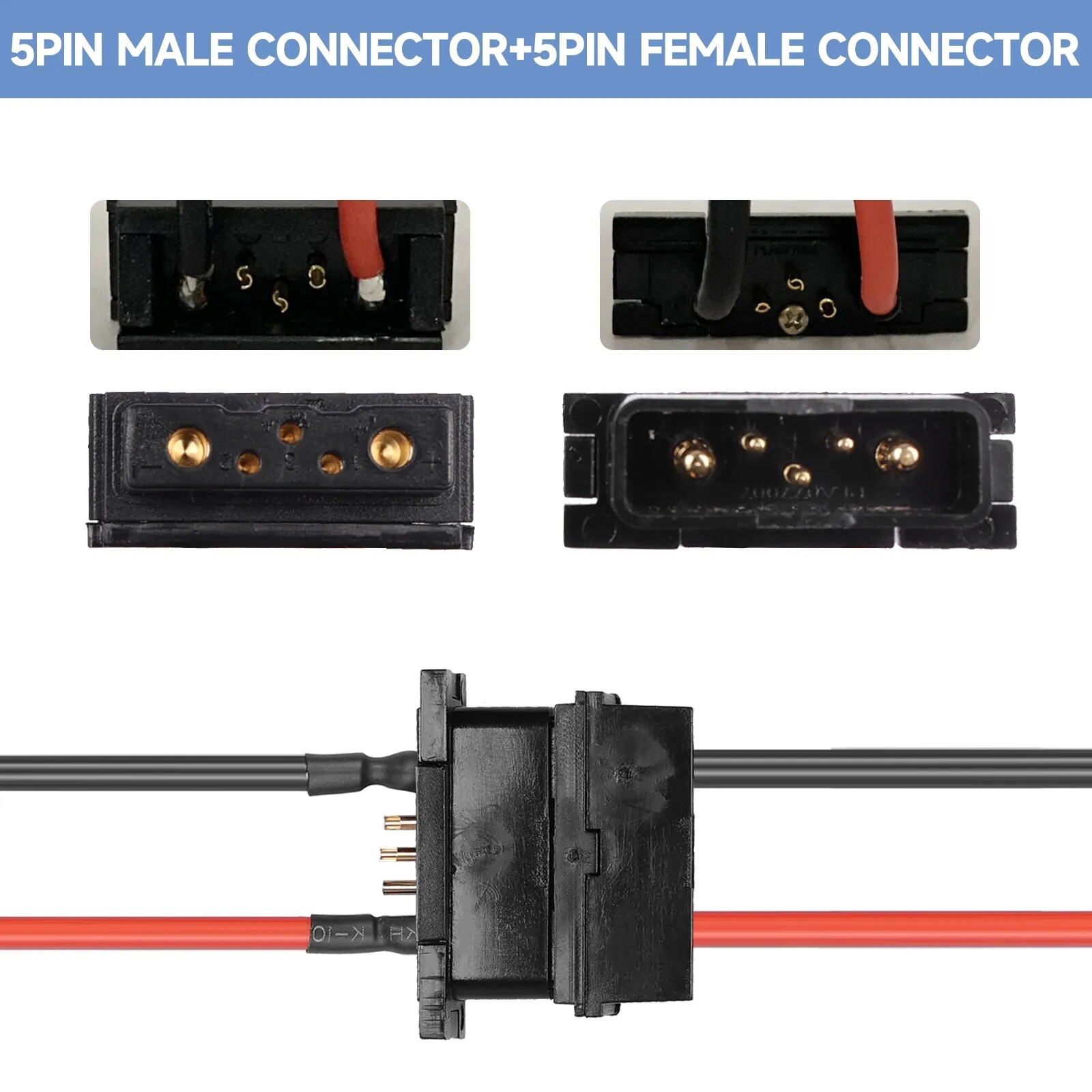 for Hailong Battery Power Box Discharge Connector Plug 5 Pin 6 Pins Battery Base