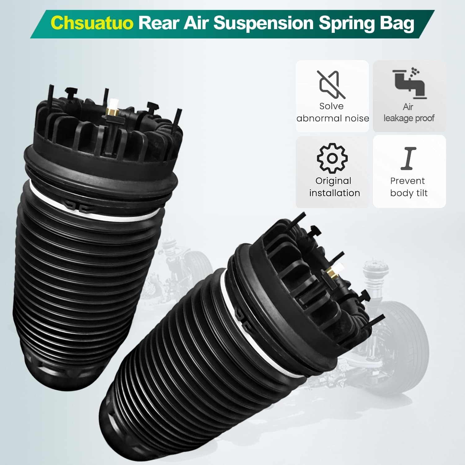 Rear Air Bags Air Suspension Spring Compatible 2013-2018 Dodge