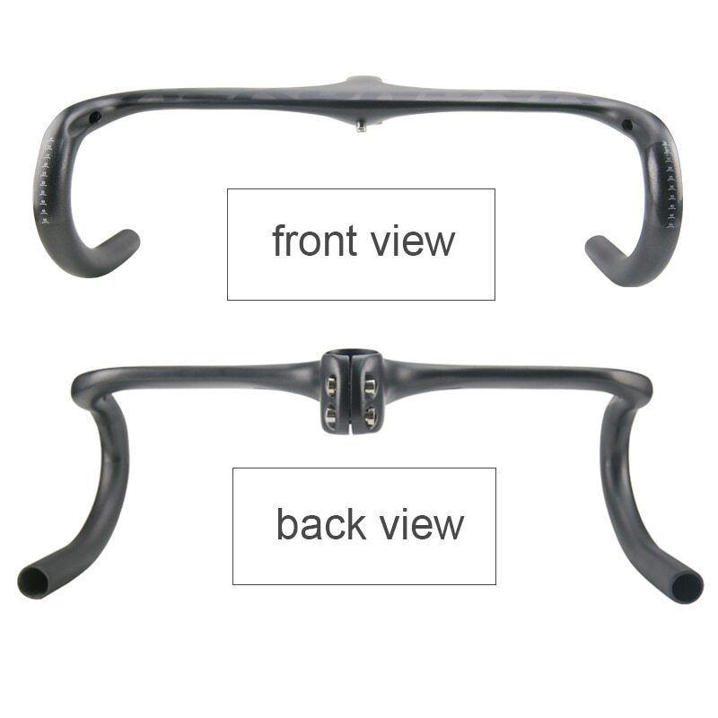 400/420/440mm Bicycle Integrated Handlebar Carbon Fiber Road Bike Drop Bar