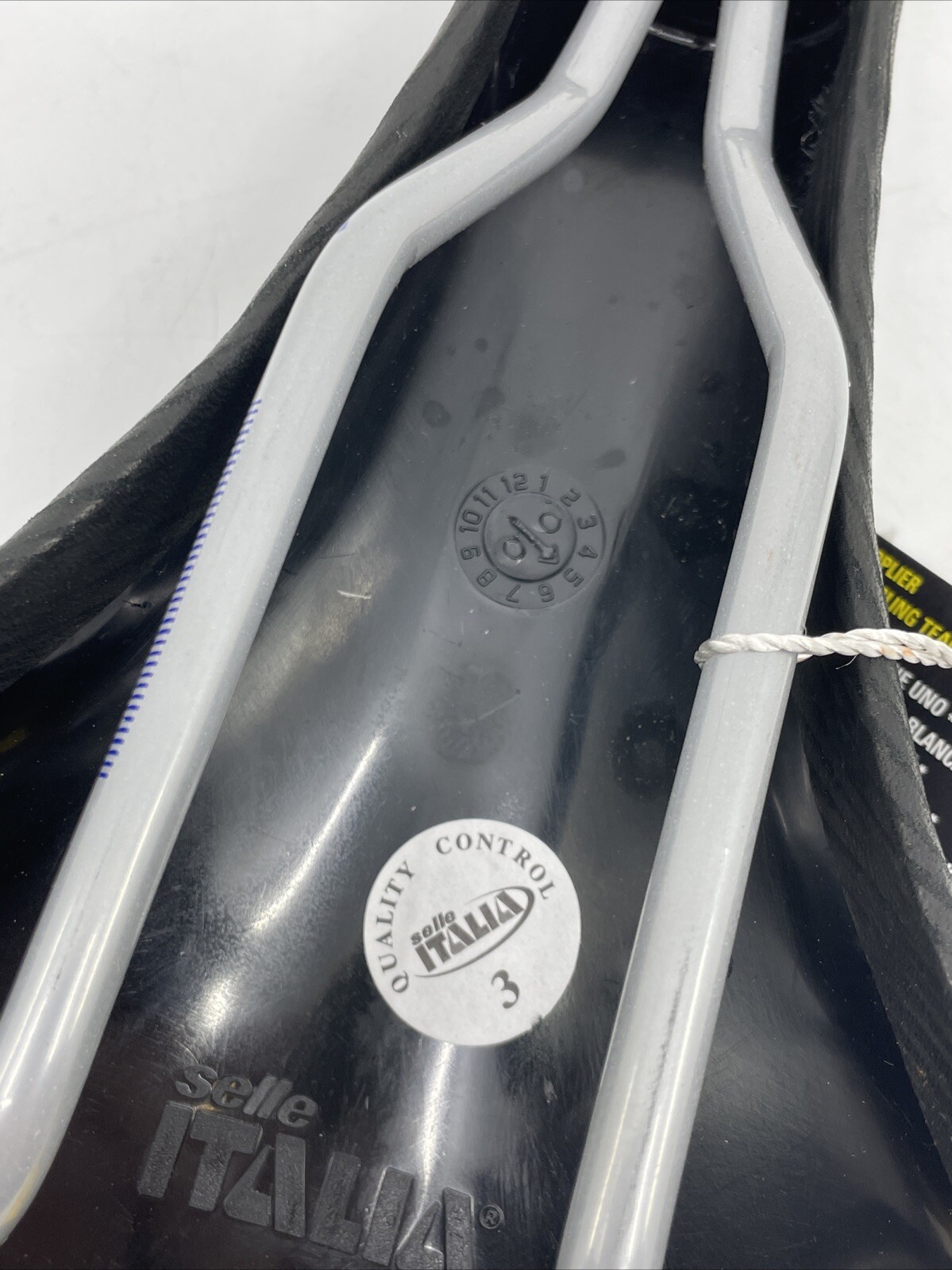 NOS VINTAGE 2000 Selle Italia Turbomatic 3 Black Leather Manganese Rail Saddle