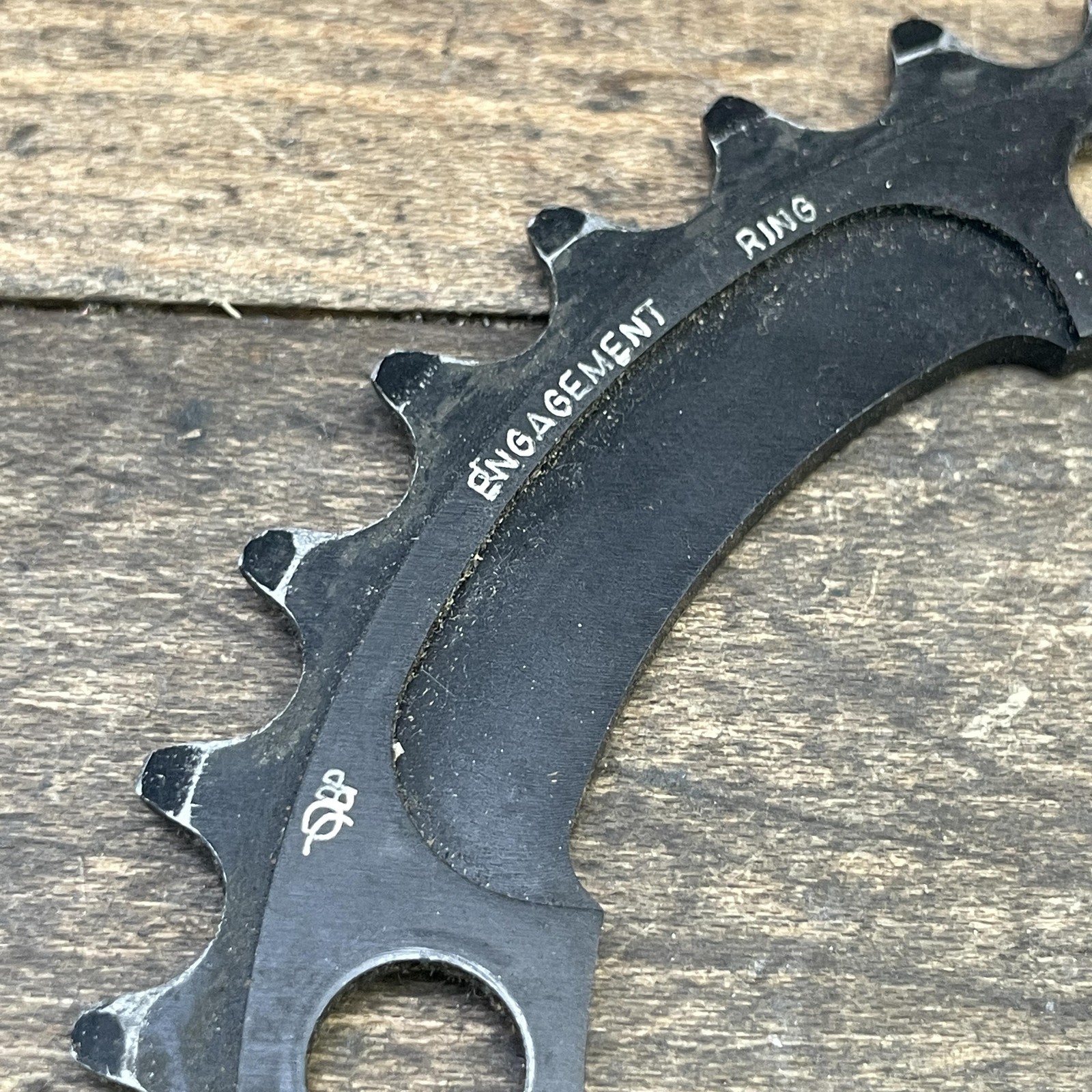 Vintage Engagement Ring 34T Chainring 110 BCD 5-Arm Black Aluminum Bike 34 Tooth