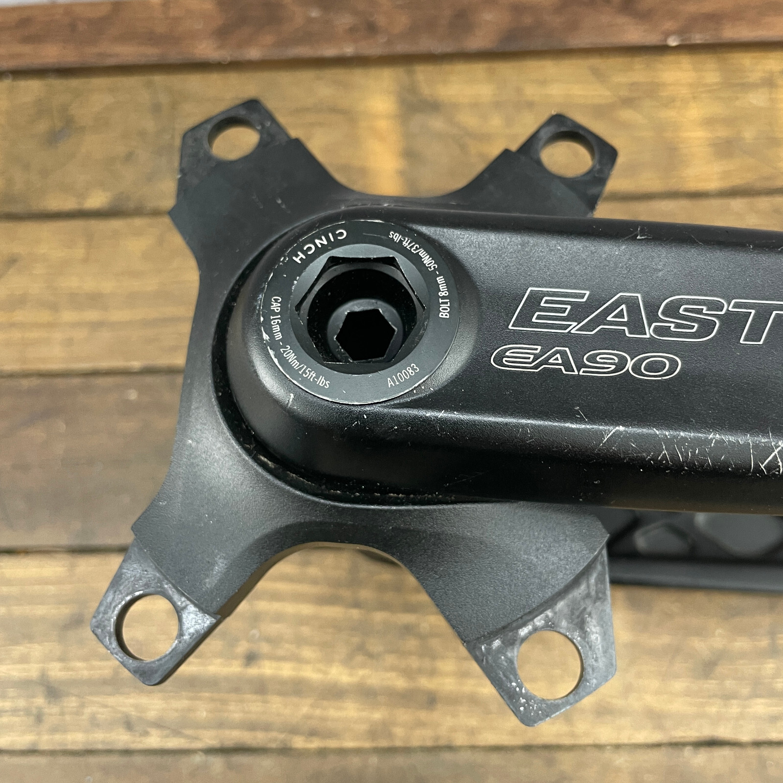 Easton EA90 Crank Set 175 mm Asymmetric 4 Bolt Alloy Road Black BB Untested