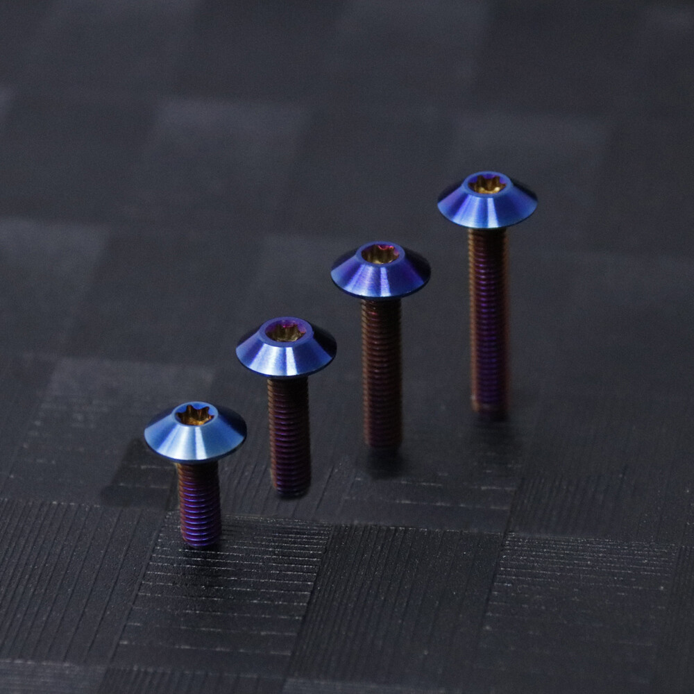 TC4 Titanium Screws Trox Umbrella Head Ti Bolts M5x15 20 25 30mm – 5 Color