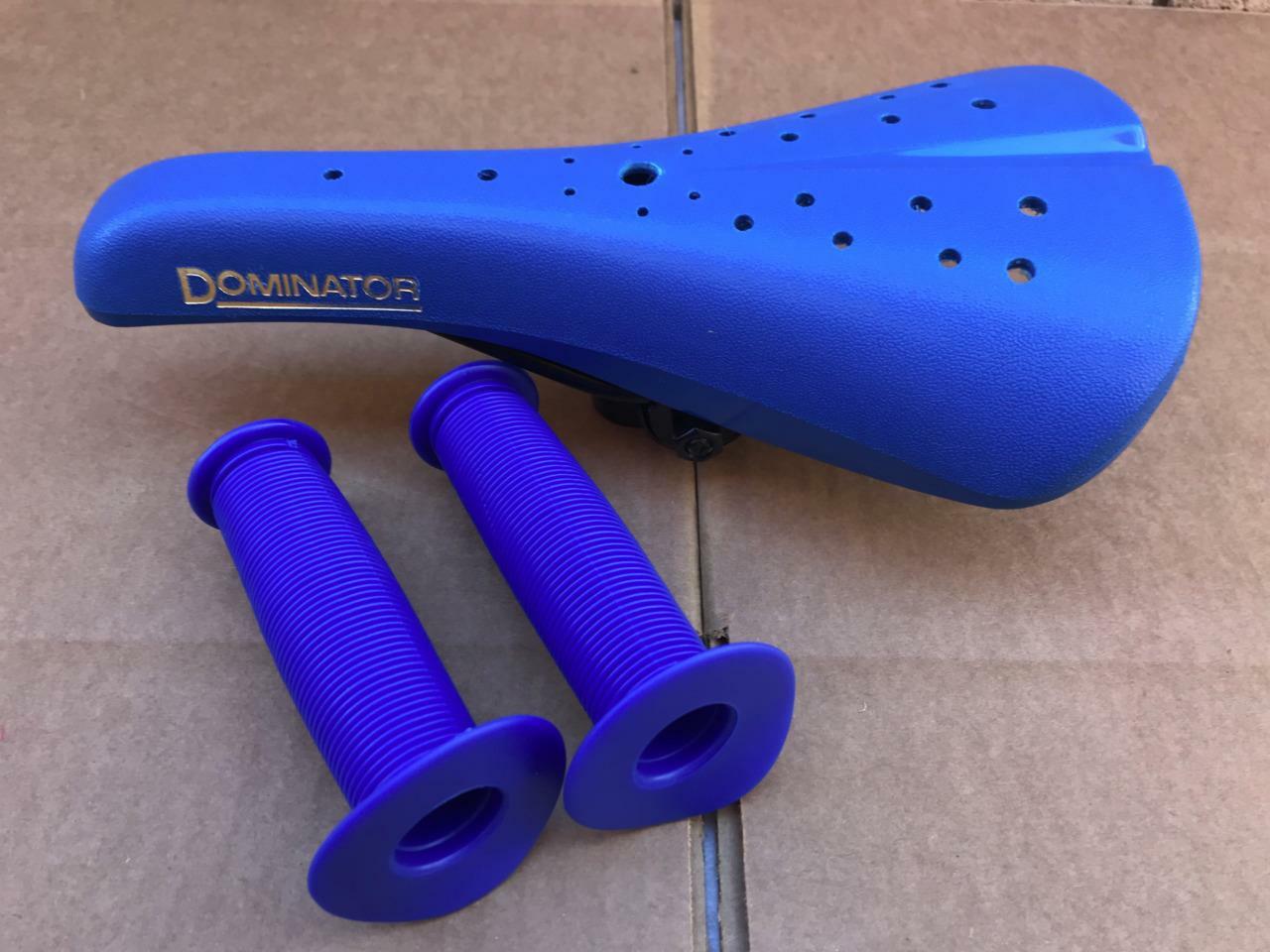 New «Old School Bmx» Hard Shell BLUE Seat with Grips GT DYNO Viscount Dominator